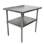BK Resources Stainless Steel Flat Top Work Tables, 36w x 30d x 36h, Silver, 2/Pallet