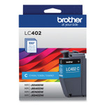 Brother LC402CS Ink, 550 Page-Yield, Cyan