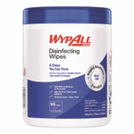 WypAll Disinfecting Wipes, 1-Ply, 5.16 x 8.5, Fresh Scent, White, 185 Sheets/Canister, 3 Canisters/Carton
