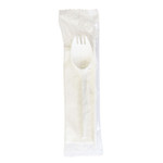 Boardwalk School Cutlery Kit, Mediumweight, Napkin/Spork/Straw, 5.31", Plastic, White, 1,000/Carton Boardwalk School Cutlery Kit, Mediumweight, Napkin/Spork/Straw, 5.31", Plastic, White, 1,000/Carton