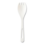 World Centric TPLA Compostable Cutlery, Spork, Plastic, White, 1,000/Carton