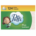 Puffs Plus Lotion Facial Tissue, 2-Ply, White, 124 Sheets/Box, 24 Boxes/Carton