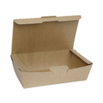 Pactiv Evergreen EarthChoice Tamper Evident OneBox Paper Box, 9.04 x 4.85 x 2.75, Brown, 162/Carton Pactiv Evergreen EarthChoice Tamper Evident OneBox Paper Box, 9.04 x 4.85 x 2.75, Brown, 162/Carton