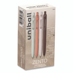 uniball Zento Gel Pen, Retractable, Medium 0.7 mm, Black Ink, Assorted Barrel Colors, Dozen UBC70660 uniball Zento Gel Pen, Retractable, Medium 0.7 mm, Black Ink, Assorted Barrel Colors, Dozen UBC70660