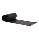Heritage Eco Blend Max Can Liners, 60 gal, 0.8 mil, 38" x 58", Black, 20 Bags/Roll, 5 Rolls/Carton