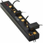 Tripp Lite by Eaton Protect It! 10-Outlet Surge Protector with Swivel Light Bars - 5-15R Outlets, 2 USB Ports, 6 ft. (1.8 m) Cord, 1350 Joules, Black