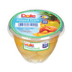 Dole Mixed Fruit in 100% Fruit Juice Cups, Peaches/Pears/Pineapple, 7 oz Cup, 12/Carton