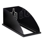 Safco Mixx Recycling Center Lid, Topper Style, 9.87w x 19.87d x 0.62h, Black