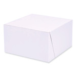 SCT Bakery Boxes, Standard, 7 x 7 x 4, White, Paper, 250/Carton SCT Bakery Boxes, Standard, 7 x 7 x 4, White, Paper, 250/Carton