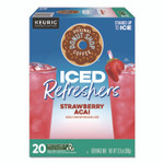 The Original Donut Shop ICED Refreshers K-Cup Pods, Strawberry, 20/Box