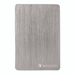 Verbatim Store n' Go ALU Slim Portable Hard Drive, 1 TB, USB 3.2 Gen 1, Silver