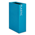 Safco Mixx Recycling Center Rectangular Receptacle, 29 gal, Steel, Blue