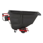 Rubbermaid Commercial 0.5 cu yd Motorized Roto Tilt Truck, 850 lb Capacity, Black