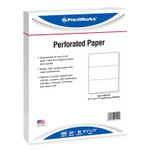 PrintWorks Professional Perforated and Punched Paper, 92 Bright, 24 lb Bond Weight, 8.5 x 11, White, 500/Ream, 5 Reams/Carton