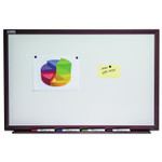 AbilityOne 7110016305170 SKILCRAFT Quartet Magnetic Porcelain Dry Erase Board, 72 x 48, White Surface, Brown Mahogany Frame (NSN6305170) View Product Image