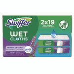 Swiffer Sweeper TRAP + LOCK Wet Mop Cloth, 8 x 10, White, Lavender Scent, 38/Pack