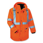 ergodyne GloWear 8385 Class 3 Hi-Vis 4-in-1 Jacket, 5X-Large, Orange