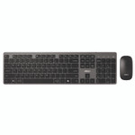 Adesso WKB-7300 Wireless Keyboard and Mouse, 2.4 GHz Frequency/30 ft Wireless Range, Gray/Black