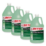 Betco BioActive Solutions No-Rinse Floor Cleaner, Rain Fresh Scent, 1 gal Bottle, 4/Carton
