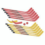 Champion Sports Indoor ABS Kids Hockey Set, 2 Pucks, 12 Sticks Champion Sports Indoor ABS Kids Hockey Set, 2 Pucks, 12 Sticks