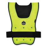 ergodyne Chill-Its 6687 Economy Dry Evaporative Cooling Elastic Waist Vest, Nylon, Large/X-Large, Lime