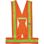 ergodyne GloWear 8140BA Class 1 Breakaway Sash, Polyester, 3X-Large Plus, Orange