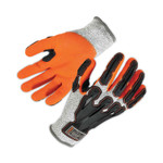 ergodyne ProFlex 922CR Nitrile Coated Cut-Resistant Gloves, Gray, 2X-Large, 96 Pairs/Carton