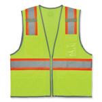 ergodyne GloWear 8246Z-S Single Size Class 2 Two-Tone Mesh Vest, Polyester, 3X-Large, Lime