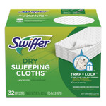 Swiffer Dry Refill Cloths, White, 10.63" x 8", 32/Box, 4 Boxes/Carton