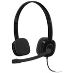 Logitech H151 Binaural Over The Head Headset, Black