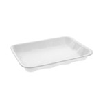 Pactiv Evergreen Meat Tray, #4D, 9.5 x 7 x 1.25, White, Foam, 500/Carton (PCT0TF104D10000) View Product Image