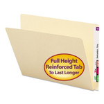 Smead Extended End Tab Manila Folders, Straight Tabs, Letter Size, 0.75" Expansion, Manila, 100/Box (SMD24250) View Product Image