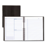 Blueline NotePro Undated Daily Planner, 10.75 x 8.5, Black Cover, Undated