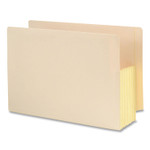 Smead Manila End Tab File Pockets with Tear Resistant Gussets, 5.25" Expansion, Legal Size, Manila, 10/Box