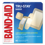 BAND-AID Tru-Stay Sheer Strips Adhesive Bandages, Assorted, 80/Box (JOJ4669) View Product Image