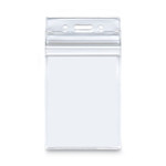Advantus Resealable ID Badge Holders, Vertical Orientation, Transparent Frost 2.68" x 5" Holder, 2.38" x 3.75" Insert, 50/Pack