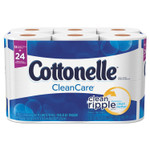 Cottonelle Clean Care Bathroom Tissue, Septic Safe, 1-Ply, White, 170 Sheets/Roll, 12 Rolls/Pack