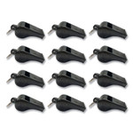 Champion Sports Sports Whistle, Medium Weight, Plastic, Black, Dozen (CSI601) View Product Image