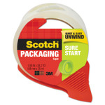 Scotch Sure Start Packaging Tape with Dispenser, 3" Core, 1.88" x 38.2 yds, Clear View Product Image