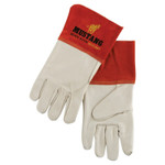 Grain Leather-Gauntlet Cuff Sewn W/Kevl (127-4950Xl)