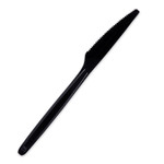 WNA Cutlery for Cutlerease Dispensing System, Mediumweight Knife, Plastic, Black, 960/Box