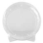 WNA Designerware Plates, Plastic, 6" dia, Clear, 10/Pack, 18 Packs/Carton