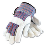 PIP Shoulder Split Cowhide Leather Palm Gloves, B/C Grade, X-Large, Blue/Gray, 12 Pairs (PID847532XL) View Product Image