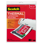 Scotch Laminating Pouches, 3 mil, 9" x 11.5", Gloss Clear, 20/Pack