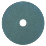 3M Ultra High-Speed Floor Burnishing Pads 3100, 27" Diameter, Aqua, 5/Carton