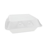 Pactiv Evergreen SmartLock Vented Foam Hinged Lid Container, 3-Compartment, 9 x 9.25 x 3.25, White, 150/Carton (PCTYHLWV9030000) View Product Image
