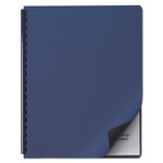 GBC Linen Textured Standard Presentation Covers for Binding Systems, Navy, 11.25 x 8.75, Unpunched, 50/Pack