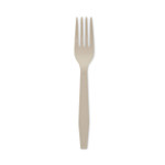 Pactiv Evergreen EarthChoice PSM Cutlery, Heavyweight, Fork, 6.88", Tan, 1,000/Carton (PCTYPSMFTEC) View Product Image