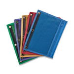 Centis Mesh Binder Pockets, 3-Hole Punched, 10.5" x 7.5", Randomly Assorted Colors