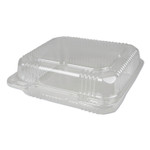 Durable Packaging Plastic Clear Hinged Containers, 50 oz, 8.88 x 8 x 3, Clear, 250/Carton (DPKPXT880) View Product Image